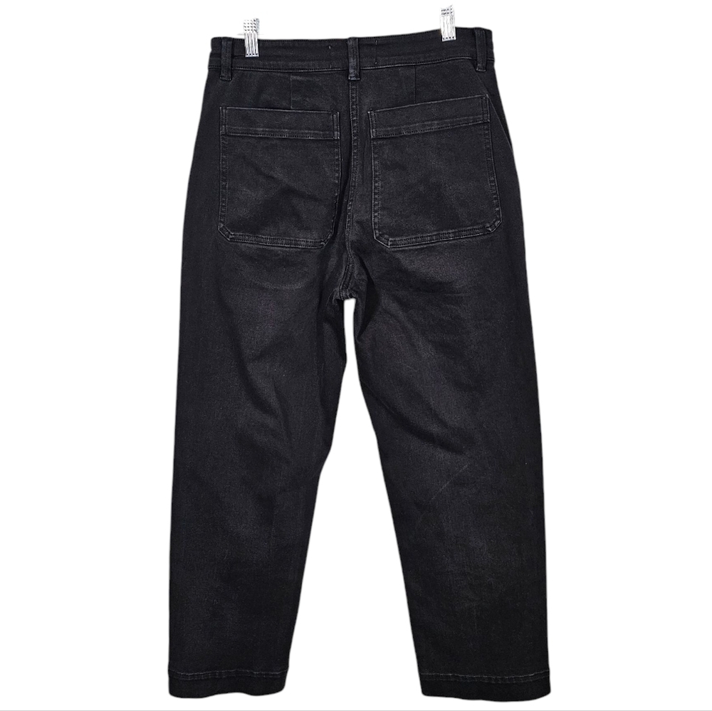 Everlane Cropped Straight Regular Black Denim Jeans Sz 4 - Picture 8 of 12
